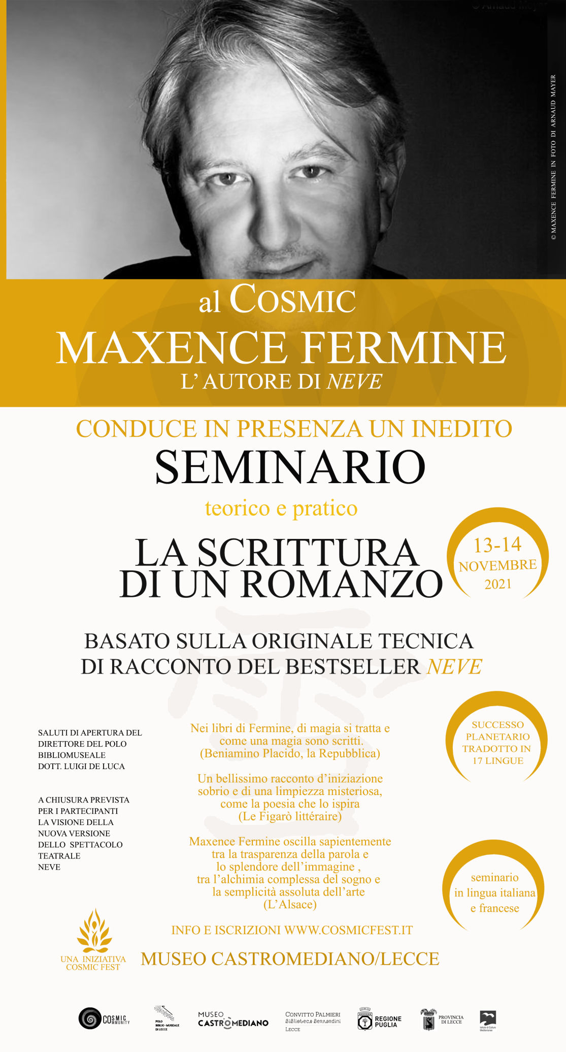 MAXENCE FERMINE AL COSMIC FEST A LECCE